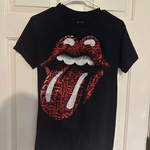 Rolling Stones Zip Code Tour small T Shirt Black 2 Sided